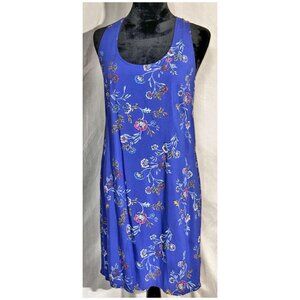 Old Navy Blue/Purple Dress, Flowered, Racerback Summer Dress, Size Small